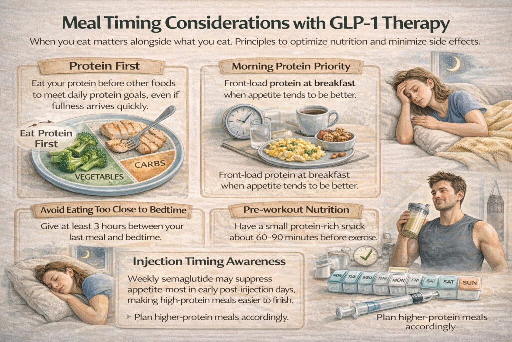 Meal timing considerations with GLP-1 therapy