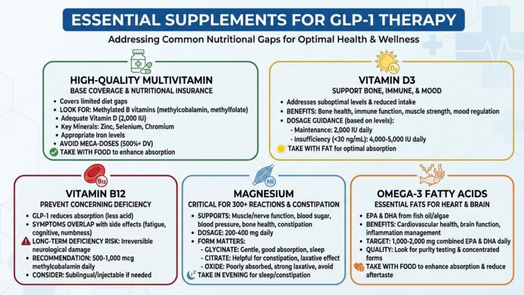 essential supplements for GLP-1 therapy