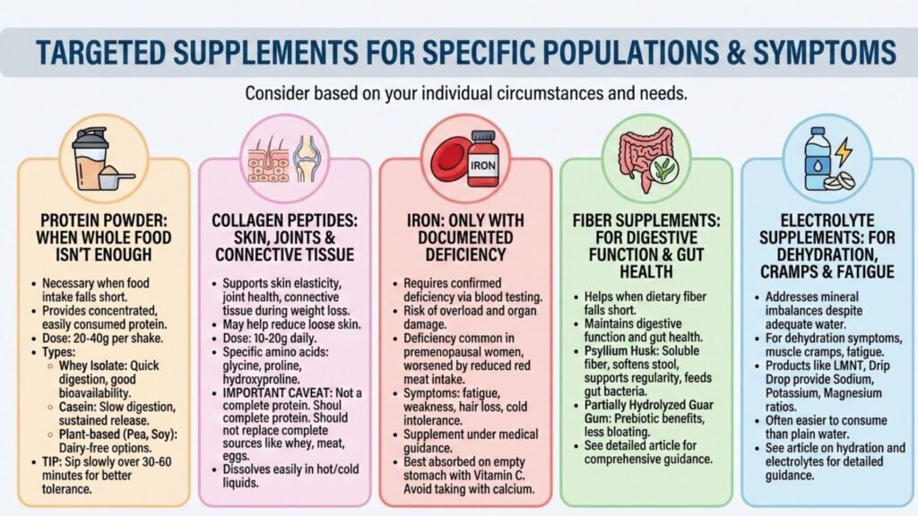 targeted supplements for specific populations and symptoms