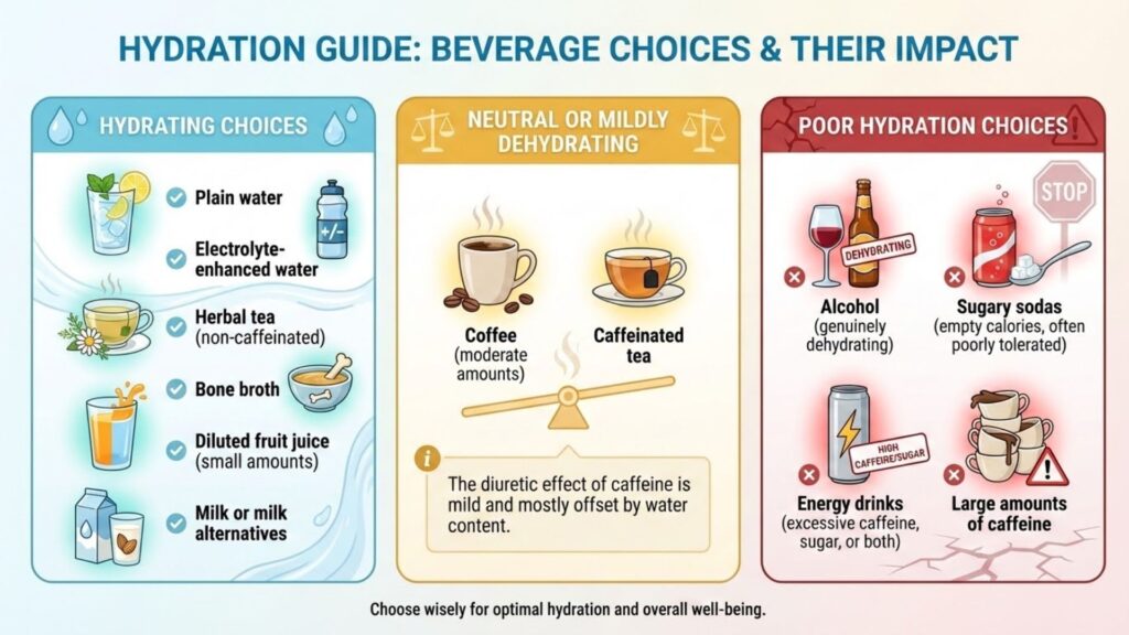 hydration guide: beverage choices and their impact