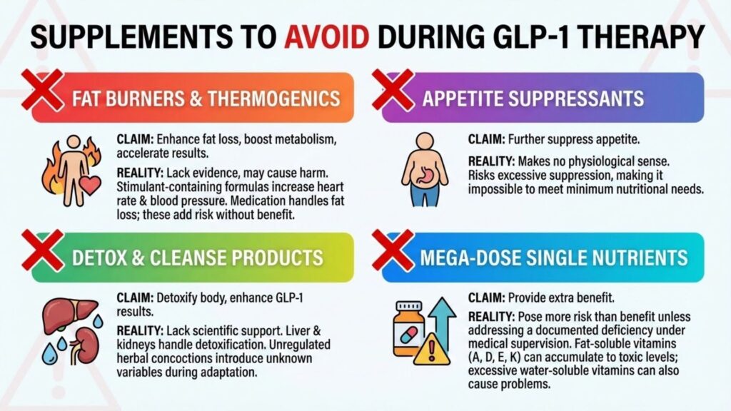supplements to avoid during GLP-1 therapy