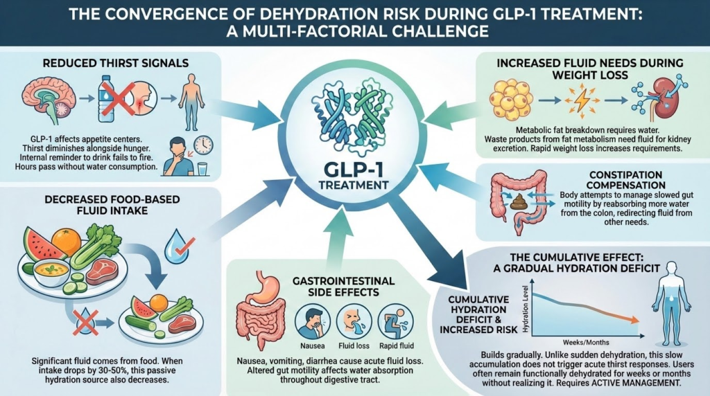 the convergence of dehydration risk during glp-1 traitment